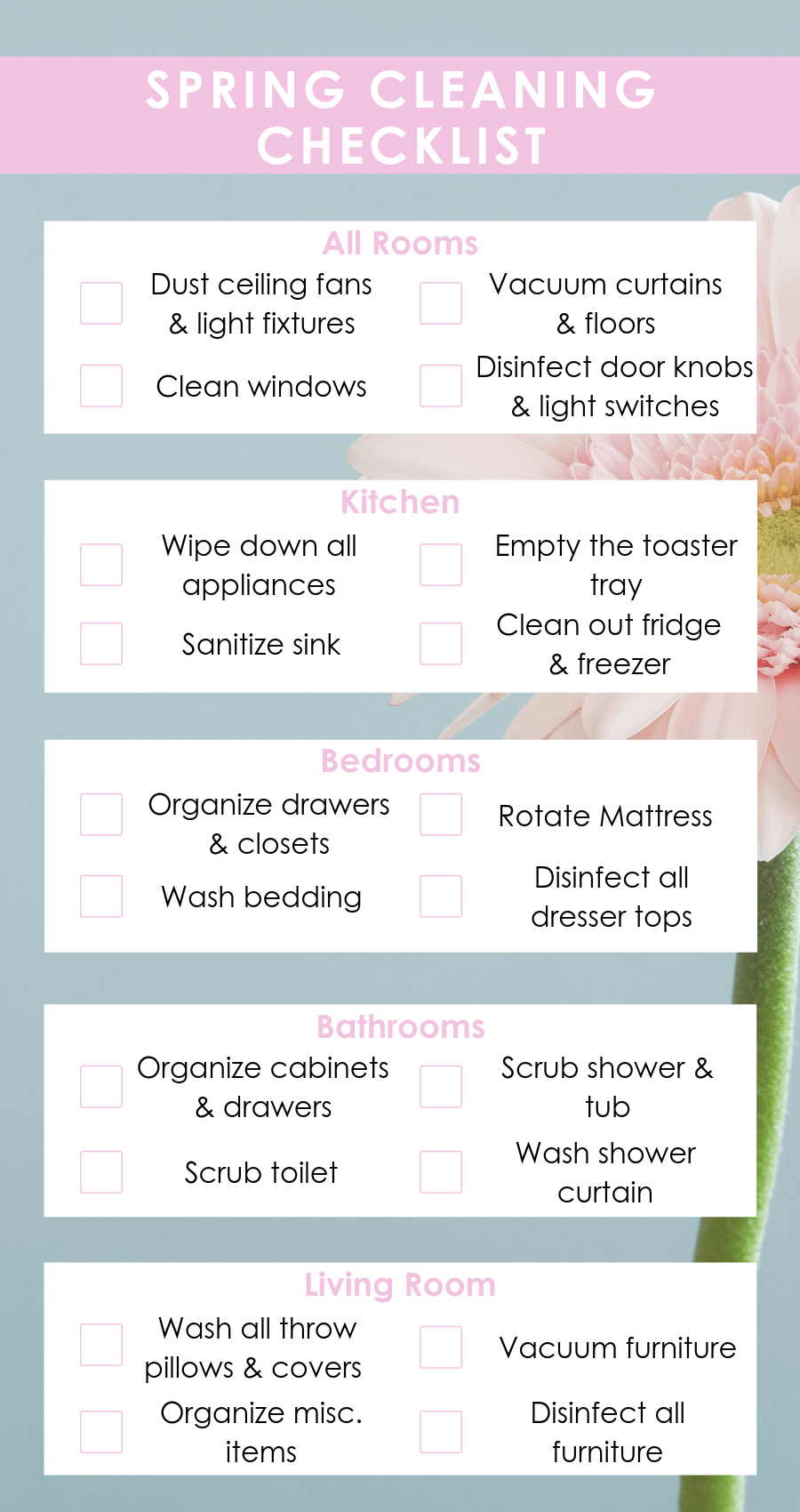 Spring Cleaning Checklist