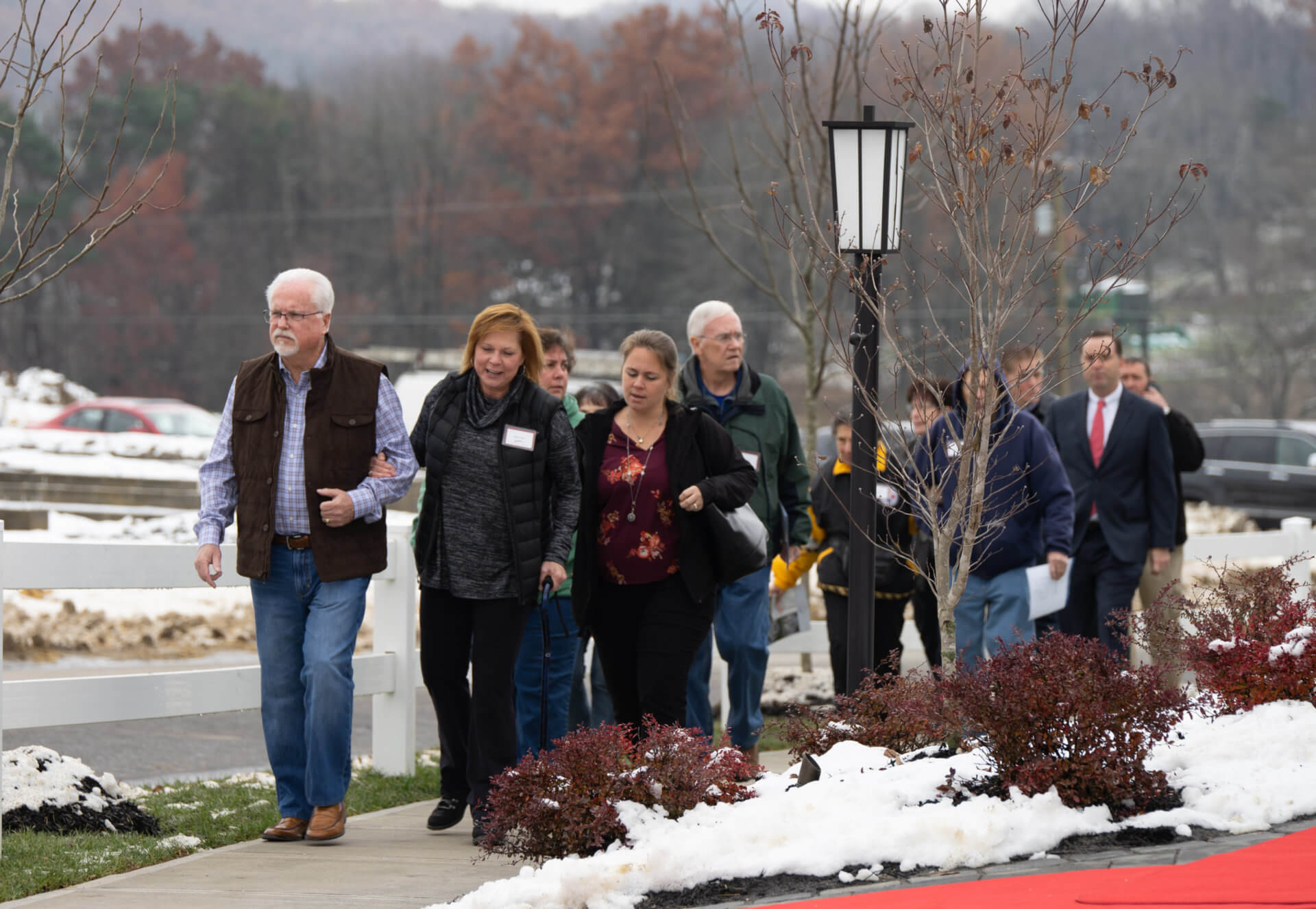 model home opening visitors