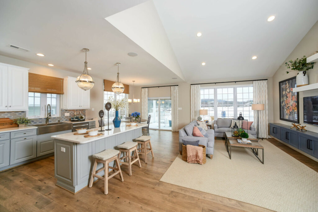 Kitchen and living room in a Traditions of America Home