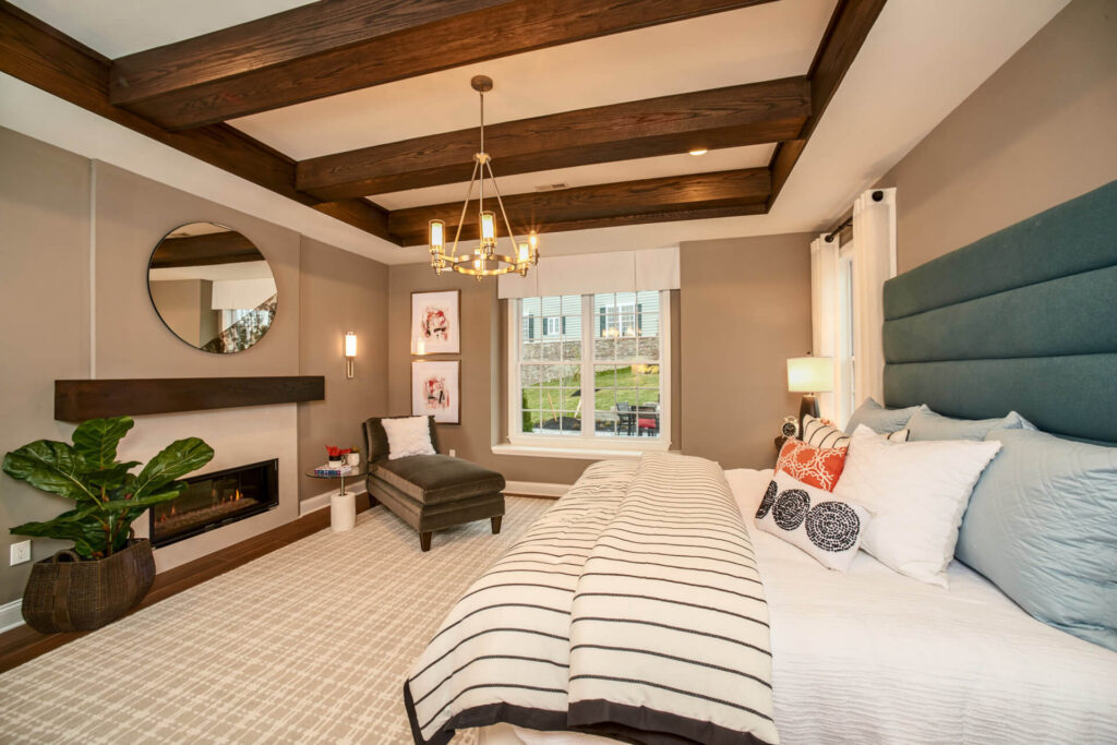 Master bedroom in a traditions of america home