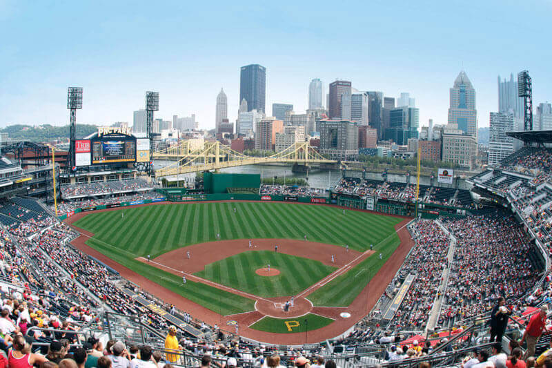 Pittsburg Pirates stadium from above