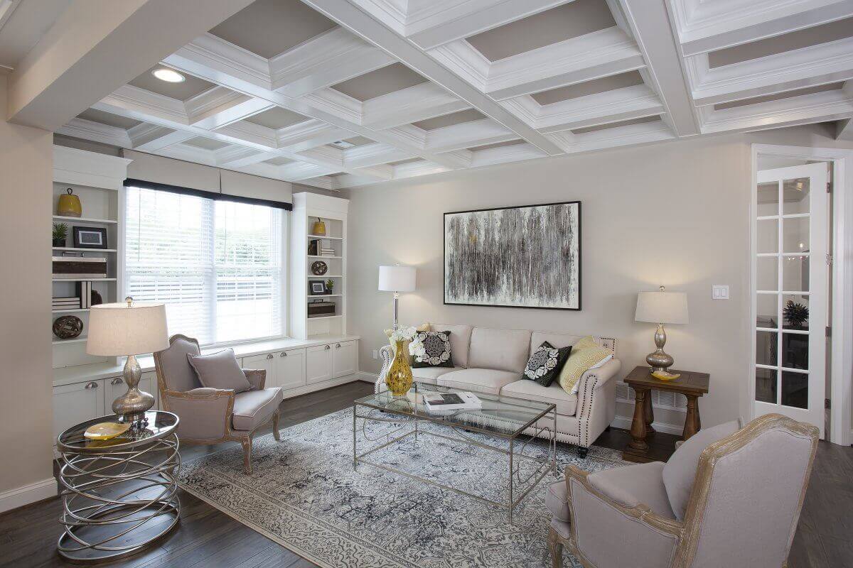 The Pinnacle Hancock model living room from Traditions of America