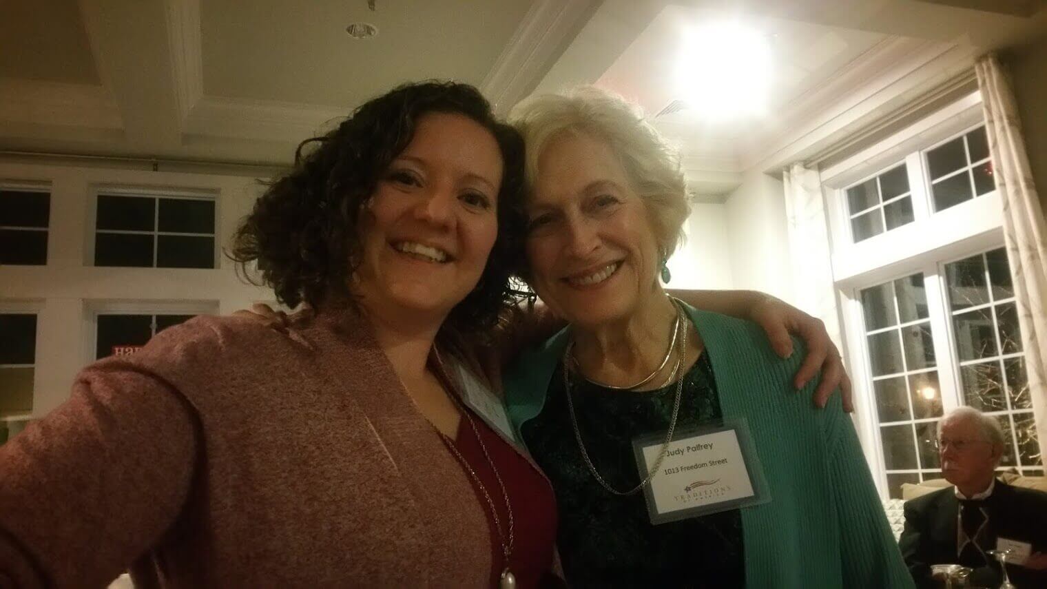 Valentine's Day Dinner; Rachel on the left