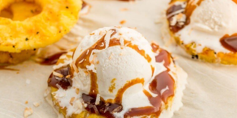 Grilled Pineapple Sundaes