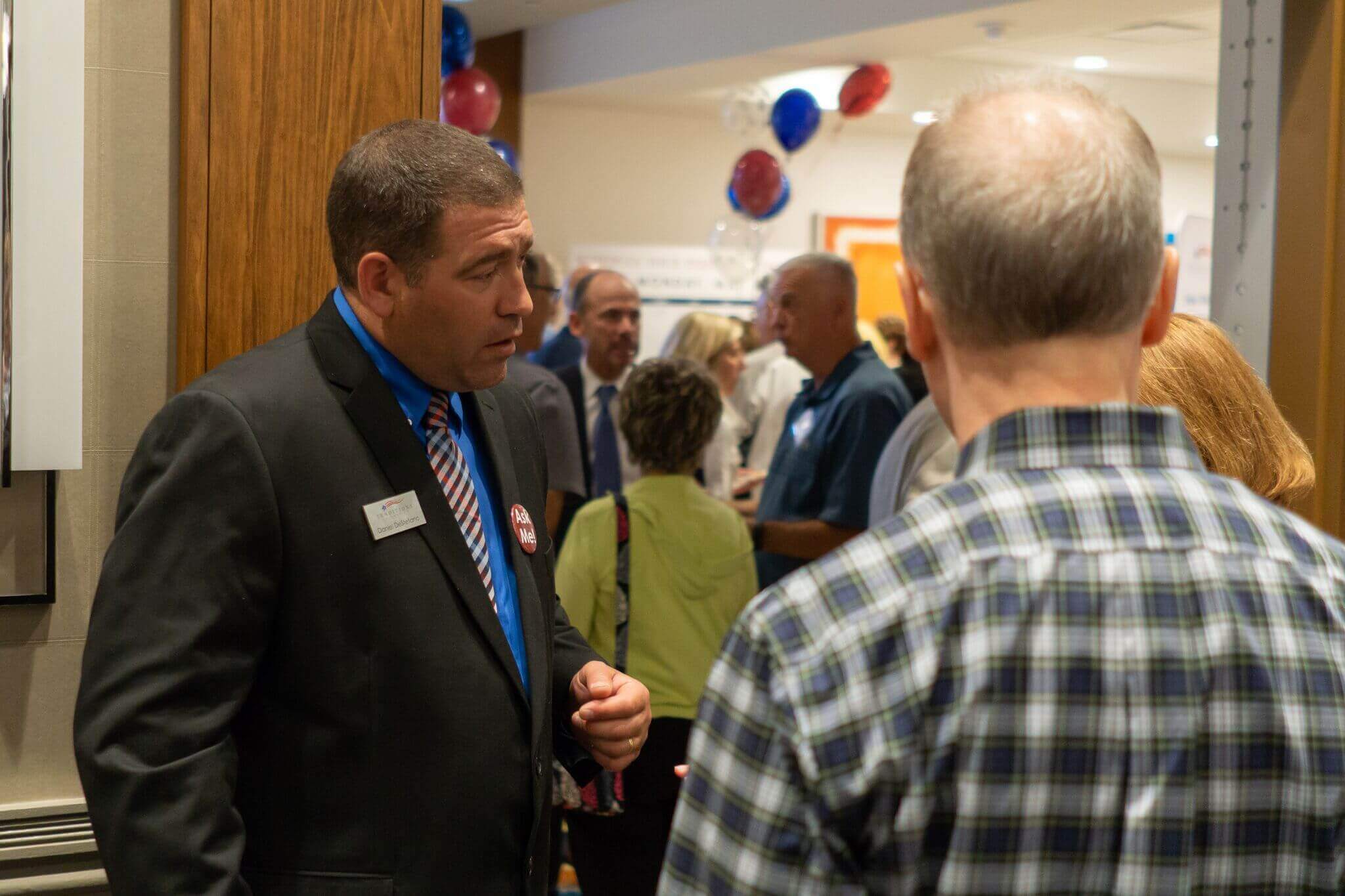Dan at left at a recent event for Traditions of America at Cranberry