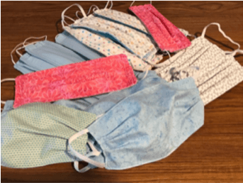 Pile of home made masks 