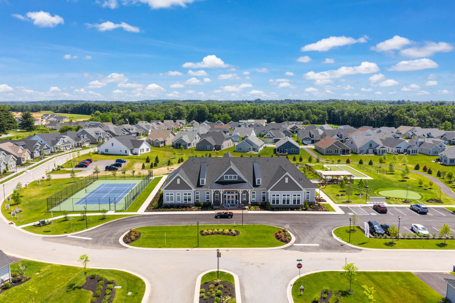 Traditions of America at West Brandywine Clubhouse Aerial Photo