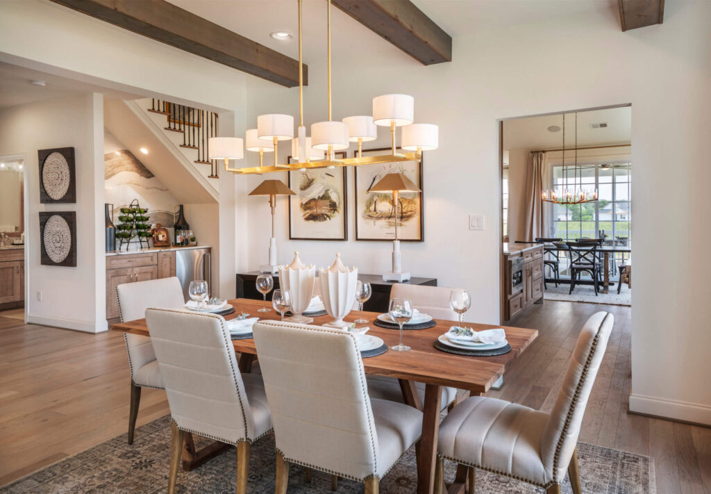 Living room in a hancock model from traditions of America