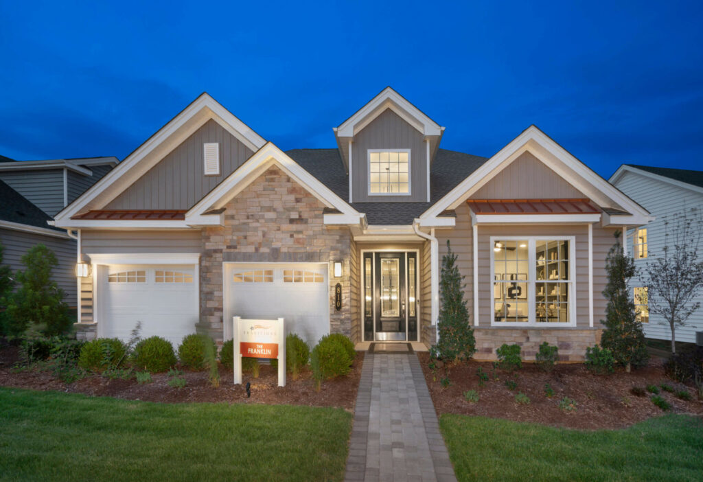 The Franklin Model Front Elevation from Traditions of America